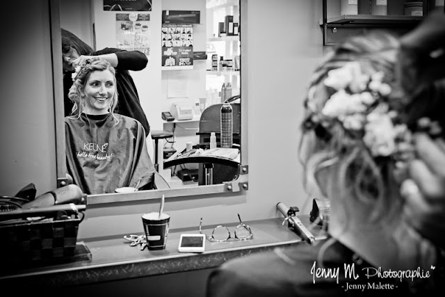 reportage photos mariage chez le coiffeur