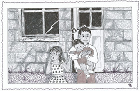 drawing of children from the Bigg Boss
