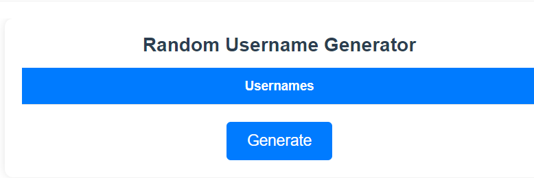 Generate random usernames with this free tool
