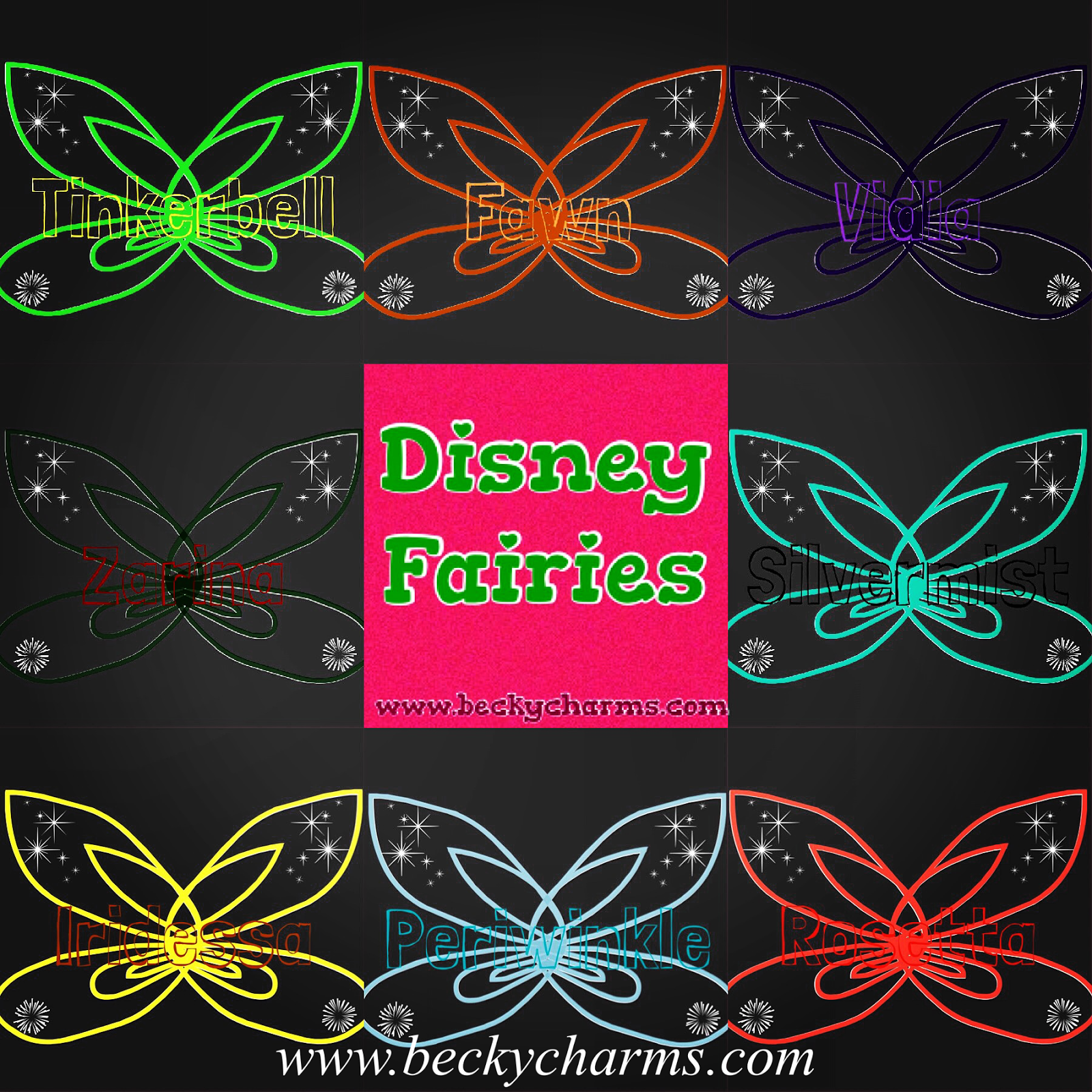 Disney Fairy Wings Graphic Art Recreate by BeckyCharms