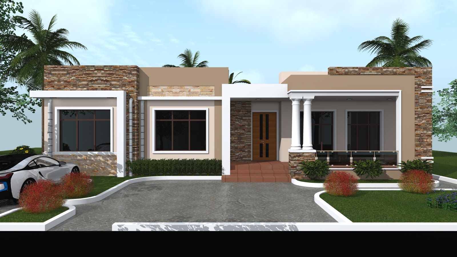  3  bedroom s  House  Plan  Flat  Roofing ID MA 92 