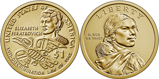 USA 2020 - Native American dollar - Elizabeth Peratrovich