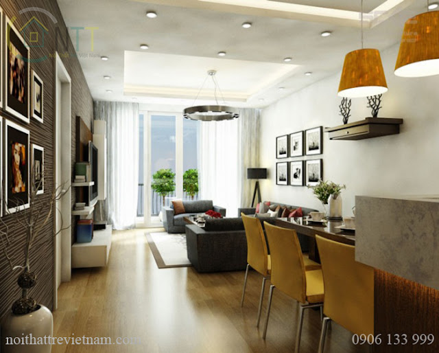 Thiết kế nội thất căn hộ chung cư diện tích nhỏ 50m2