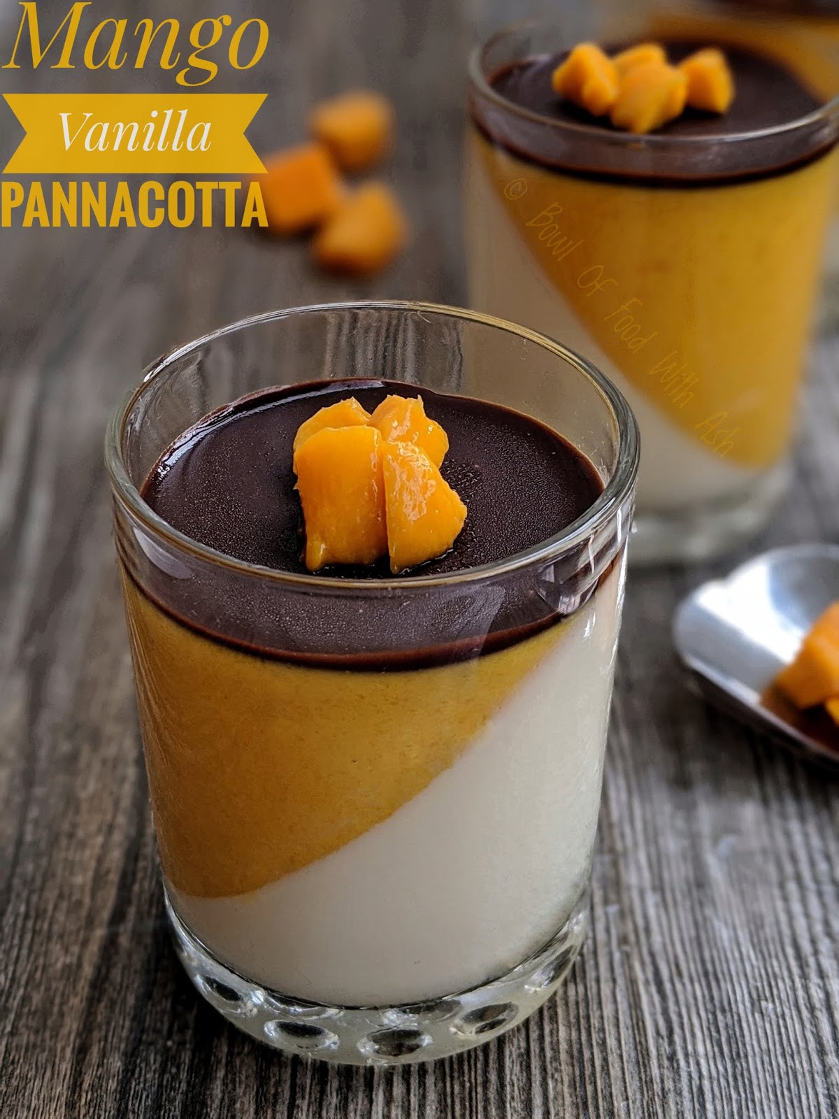 Mango Vanilla Panna Cotta Recipe | How To Make Mango Vanilla Panna Cotta