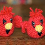 patron gratis pajaro cardinal amigurumi