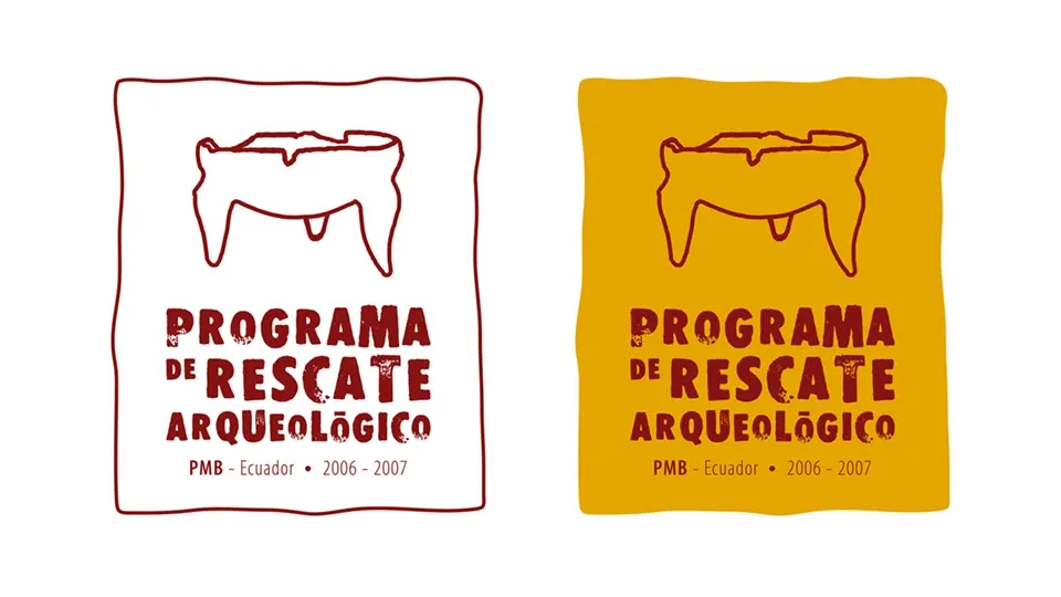 Logo for the Programa de Rescate Arqueológico, designed by Mauro Rojas, with graphic production by Eonminu®