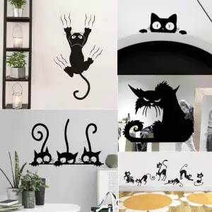 AD Creative Lazy black cat Wall sticker Home Bedroom Decoration Murals Wall Stickers Art Wallpaper Amimals Vinyl Stickers US $1.27 29 sold4.9 + Shipping: US $1.02 Combined Delivery