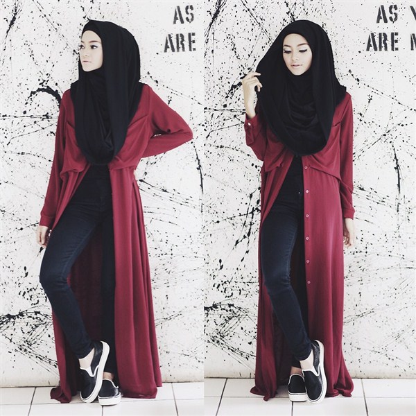 model baju muslim casual wanita terbaru 2017/2018