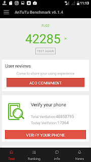 Flash Plus 2 - skor Antutu Benchmark