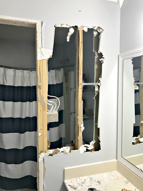 Removing wall in bathroom