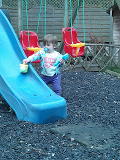 playing in garden