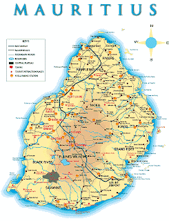 Map of Mauritius Island