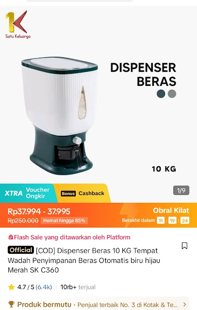 Dispenser beras