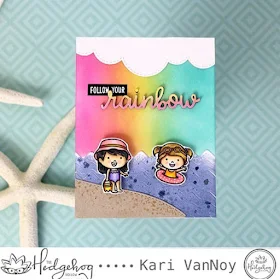 Sunny Studio Stamps: Coastal Cuties customer card by Kari VanNoy