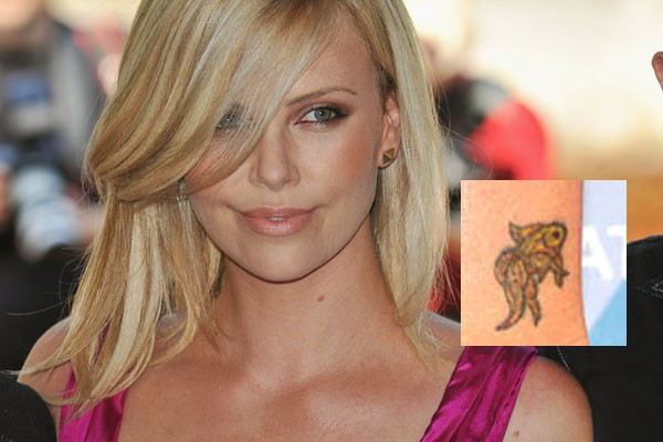 charlize theron tattoos