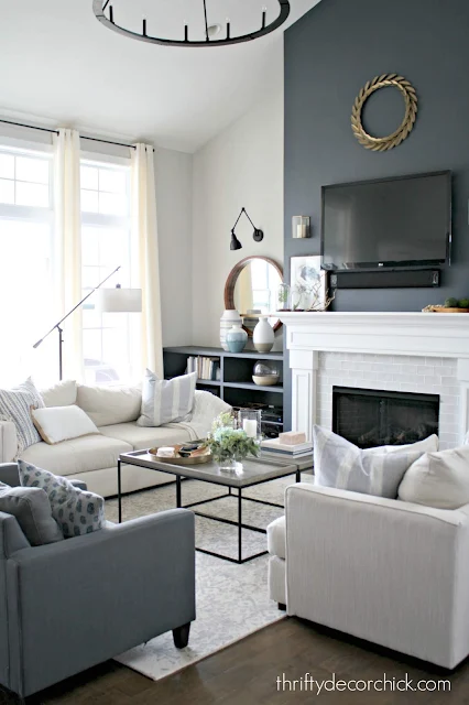 double coffee table in large family room