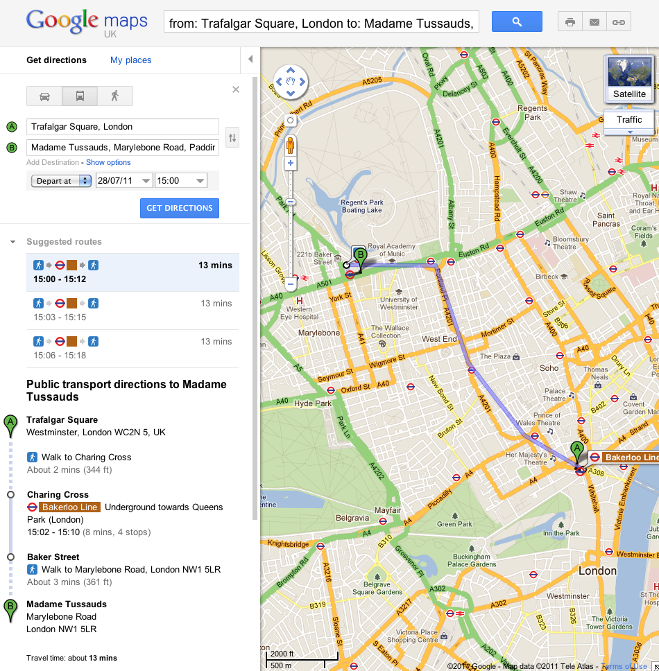Catch the London Underground With Google Maps