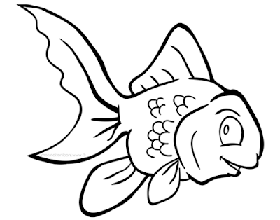 Sketsa gambar ikan