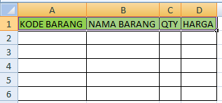 mengenal table dan judul pada excel