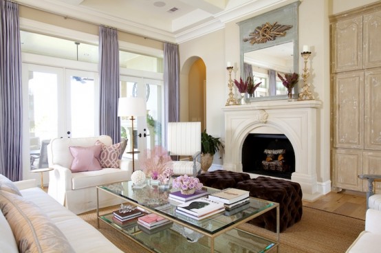 2013 Stylish And Feminine Living Rooms Decorating Ideas | Modern ...