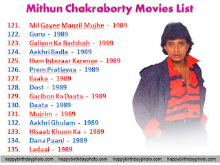 mithun chakraborty movie list 121 to 135