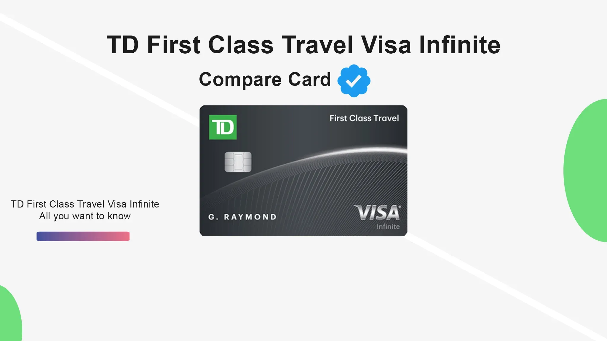 TD First Class Travel Visa Infinite