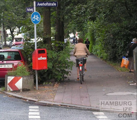 Hofweg / Averhoffstraße - frührerer "Radweg"