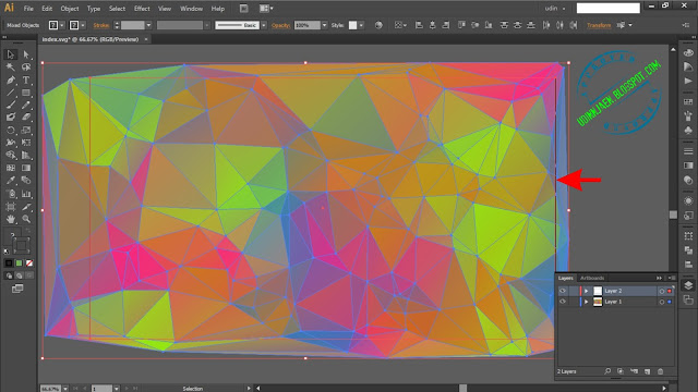 tutorial menbuat background triangulation cepat