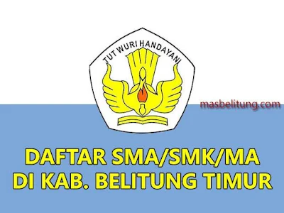 Daftar SMA-SMK-MA Di Kabupaten Belitung Timur