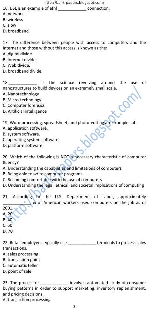 IBPS computer knowledge