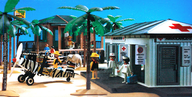 Escena de diorama Safari africano Ambulance Station - Playmobil 3432 (Cajas Playmobil, escenas y dioramas)