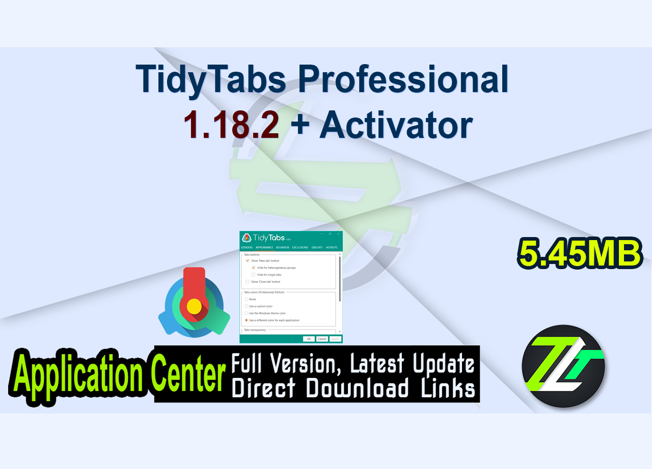 TidyTabs Professional 1.18.2 + Activator