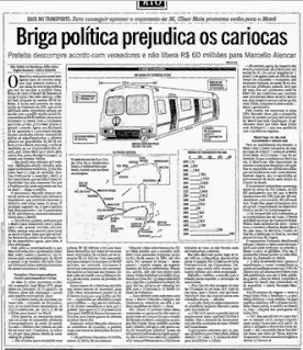 Briga Política Prejudica os Cariocas