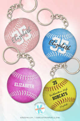 Softball keychains & team gift ideas