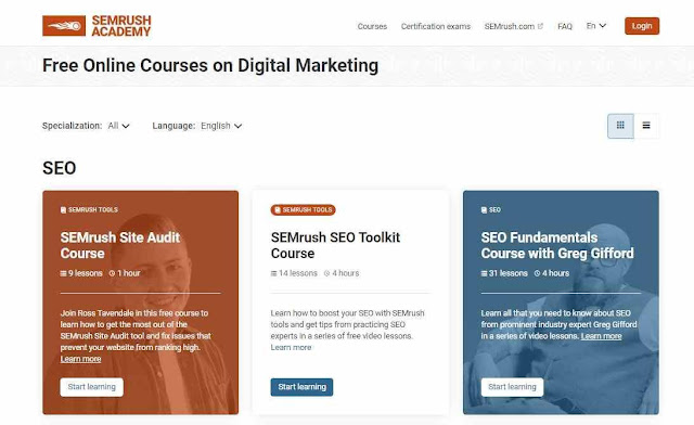 Semrush Academy Free Online Course with Certification