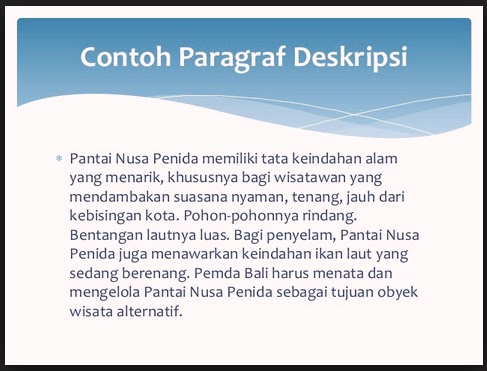 Contoh Paragraf Deskripsi Spasial Subjektif Objektif 