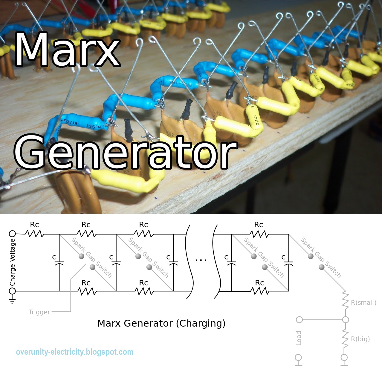 Marx generator Circuit diagram and actual model are homemade