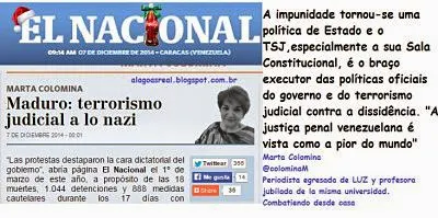 Maduro: terrorismo judicial ao estilo nazista - Marta Colomina