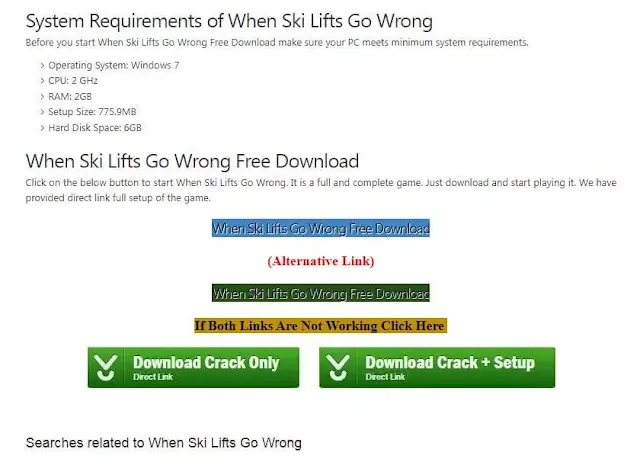 When Ski Lifts Go Wrong Game Free Download 100% Safe
