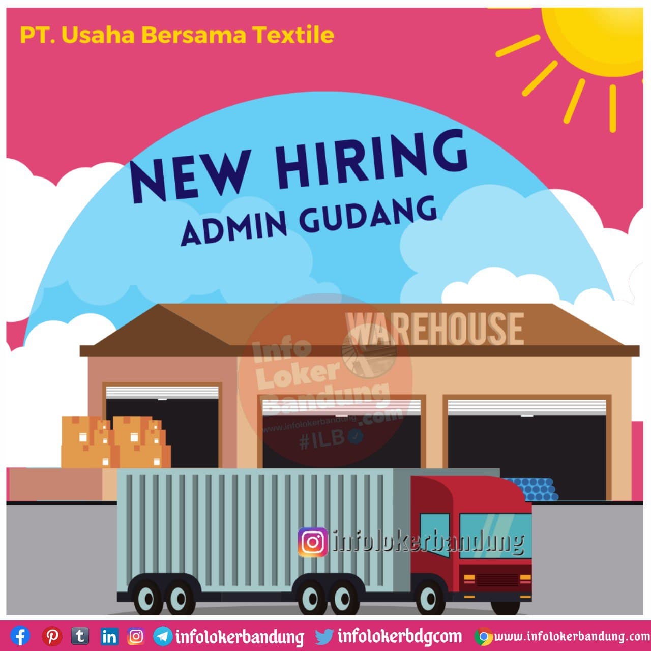 Lowongan Kerja Admin Gudang PT. Usaha Bersama Textile ( Ubertex ) Bandung Desember 2020