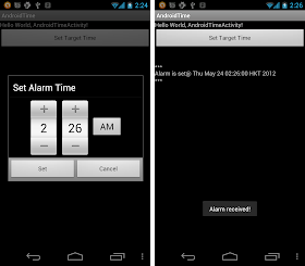 Alarm will be triggered on a specified time