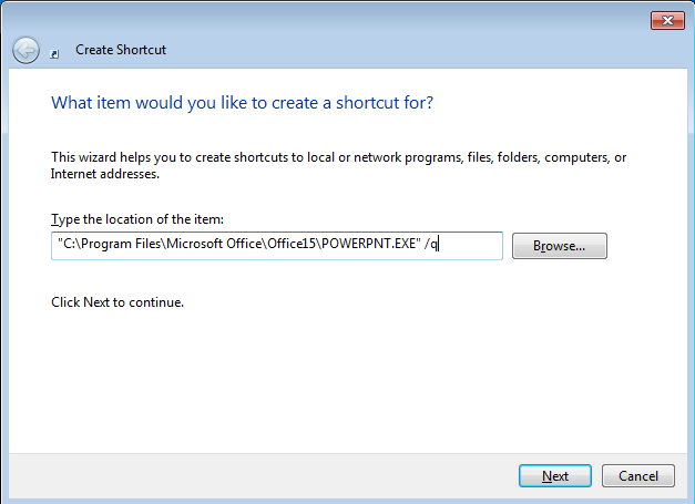 Disable Start up screen in Microsoft Office Power point