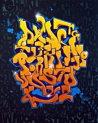 Graffiti Alphabet A-Z by Vizion Best Design