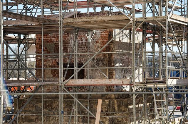 Baustelle Potsdam, Stadtmitte im Bau, Der Obelisk, Am Alten Markt, 14467 Potsdam, 11.01.2014