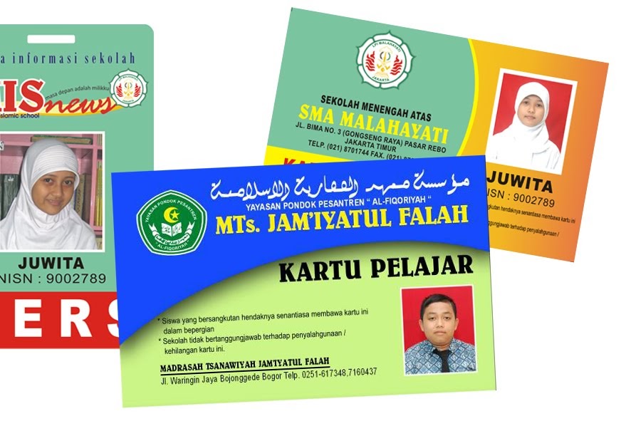 Template Kartu Pelajar (ID Card Sekolah) - Blog azis Grafis