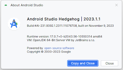 Android Studio Hedgehog new update di bulan November membawa UI baru dengan tema material Design Google