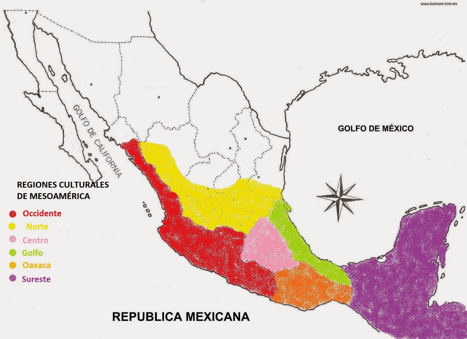 Historia SocioPolítica de México JBCN MAPA DE LAS
