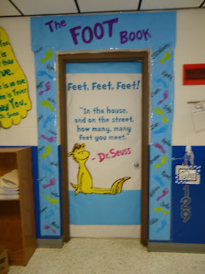 Dr. Seuss Foot Book Elementary Door Decorating Contest