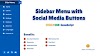 Responsive Sidebar Menu with Social Media Buttons Using HTML and CSS