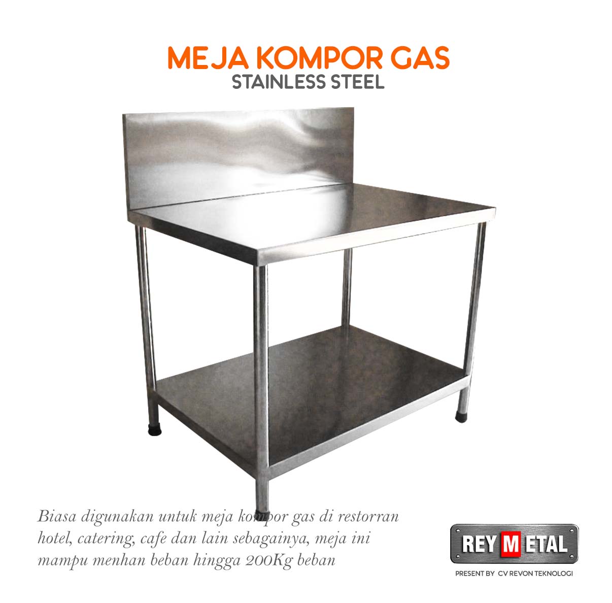  Meja  Kompor  Gas Stainless Steel REYMETAL COM Produsen 
